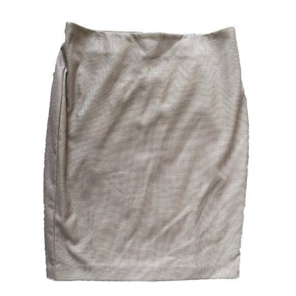 Ann Taylor Skirt Light Beige Tan Cream Pencil Textured 12 - Picture 1 of 7